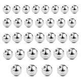 WeddHuis 32 PCS Piercing Kugeln 1,2mm Silber Ersatzkugel Schraubkugel 3/4/5/6mm Kugel für Piercing Nase Lippe Augenbrauen Bauchnabel Zunge