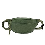 Micmores Umhängetasche Damen, Bauchtasche Damen Klein, Modische Cord Crossbody Bag Damen, Stilvolle & Praktische Brusttasche Gürteltasche Hüfttaschen für Outdoor Sport Reise Laufen Schule (Grün)