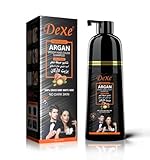 NAOLVE Instant Black Hair Shampoo 420ml, Haarfärbeshampoo für Männer & Frauen, 3 in 1 Schwarzes Haarfärbemittel, Black Hair Dye, 100% Grauabdeckung, Einfach & schnell, Hält 30 Tage