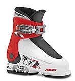 Roces Kinder Skischuhe Idea Up Größenverstellbar, White-Red-Black, 25/29, 450490-015