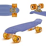 Fun Pro Skateboard ab 8 Jahre,für Jungen, Mädchen, Jugendliche & Erwachsene Anfänger, LED-Räder Penny Board, Wechselradset All-in-One Skate T-Tool, Skateboard 55 cm