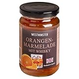 Westminster | Orangen-Marmelade mit Whisky | Traditionell englisches Rezept | Sevilla Orangen und Whisky | 340 g Glas