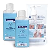 Sterillium Handdesinfektionsmittel SETs inkl. Dosierpumpe beseitigt Bakterien zu 99,9% (2x 500ml)