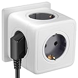 Steckdosenverteiler Steckdosenleiste mit USB Steckdosenadapter Doppelstecker für Steckdose für Büro Hause Reisen