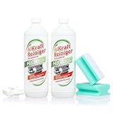 HiGloss Kraftreiniger 2x 1000ml Set inkl. Zerstäuber und Reinigungsschwämmen - maximale Sauberkeit mit minimalem Aufwand, starker und effizienter Reiniger mit Fettlösefunktion