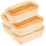 Amosfun 1 Satz Papierfach Aus Holzkiste Keksform Quadratische Kuchenform Schokoladenformen Antihaft-toastform Cookie-Kuchen-pfanne Käsekuchen Quadratische Backform Brotpfanne Plätzchenofen