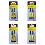 Pattex Sekundenkleber - Hochwertiger Sofort-Klebstoff für schnelle und starke Verbindungen, Superkleber - Ideal für Reparaturen im Haushalt & Werkstatt, 2x 3g (4x)
