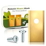 30 Stück Mähroboter Klingen und 30 Stück Schrauben, Ersatzmesser Klingen für Mähroboter, Mähroboter Ersatzmesser, Rasenmäher Messer Universal, aus Edelstahl mit Titan Beschichtet, für Worx Landroid