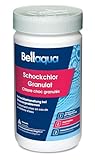 Bellaqua Schockchlor Granulat 1kg - Chlor-Granulat Fix - Chlorgranulat Pool Schnelldesinfektion, Wasserdesinfektion Chlor organisch - schnell löslich - Poolchemie, Wasserreinigung, Poolpflege