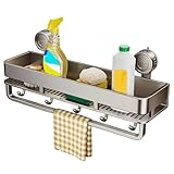 Dusch-Organizer, Duschablage | Rostfreies Küchenwandregal – Dusch-Organizer mit Saugnapf mit 5 Haken Shampoo-Halter für Badezimmer und Cui