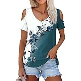 Kurzarm-Blusen Damen Tshirt Sommer Bluse Damen Sommer Damen Tshirt Sommer T-Shirt Damen Tank Top Damen Sport Basic Shirt Damen Damen Oberteile Damen Top Longbluse Damen Sommer