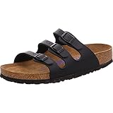 Birkenstock Classic Damen Florida Birko-Flor Softfootbed Pantoletten, Schwarz (Schwarz), 38 EU