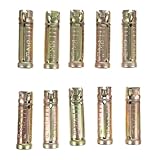 PartyKindom 10 Stück Teiliges Gerändeltes Stahl Einschlaganker für Massivbeton Robuste Schwerlastdübel für Bau Brücken und Heimwerker Langlebig Professionell