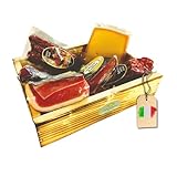 BAVAREGOLA Geschenkekiste mit Südtiroler Spezialitäten die '6er Marende' - Präsentkorb gefüllt mit Speck, Käse, Salami & Schinken von Viktor Kofler/Lana - Genuss Geschenk für Männer & Frauen
