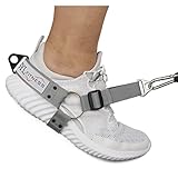 SYL Fitness Fußschlaufen für Kabel-Maschinen und Widerstand Band - Booty Builder Ankle Straps für Glute Übungen gesäß Training - Home und Gym Beinwiderstand Booty Building (Grau, Damen 1 Paar)