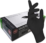 GUARD 5 - Einmalhandschuhe schwarz 2000 (10x200 Stück) Gr. 8/M - Einweghandschuhe puderfreie Nitrilhandschuhe - Hygiene- Kochhandschuhe, Küchenhandschuhe - latexfrei