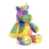 HYAEXCPJ Eisbär-Plüschtier, 35 cm Gefüllte Tierpuppe, Weicher, Flauschiger Freund, Kuscheltier – Geschenk Für Jedes Alter & Anlass/Regenbogen-Einhorn