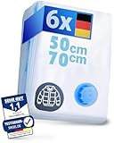 SilverRack Vakuumbeutel Set [6 Stück] als (6x 50x70 cm) - Staubsauger Vakuumierbeutel für Kleidung u. Bettdecken - Aufbewahrung Vakuumbeutel für Kleidung - Vakuum-Platzsparer Kleiderbeutel