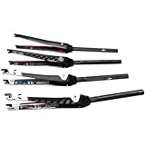 HESHUYAN Fahrrad Gabel 1 Stück Rennrad Vollcarbon Fahrradgabel Carbon Gabel Track Fixed Gear Hard Fork Fahrradgabeln(Matt White red)