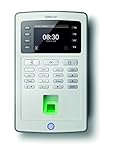 Safescan TA-8025 Zeiterfassungssystem mit Fingerprintsensor Komplett System inklusive Software, Daten Export über WLAN, grau