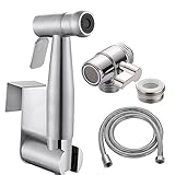 Bidet Handbrause Set für WC, Hand Sprayer mit Wasserhahn Umschaltventil, Wassertank Haken und 59 inch Duschschlauch - für Waschbecken Bad Küche