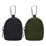 2 Stück Coin Purse mit Reißverschluss, Mini Rucksack Schlüsselanhänger, Schlüsseltasche für Kopfhörer, Datenkabel und Schlüssel