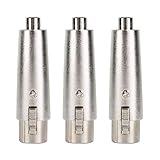 3pcs weibliche bis 3 Pins XLR weibliche Stecker Adapter Zinklegierung Audio -Umbauadapter für professionelle Studioausrüstung und Heimkino -Systeme