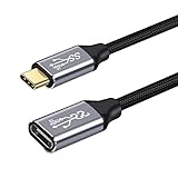 DEUNRAA USB C Verlängerungskabel Gen 2 100 W USB C 3.1 Typ C Stecker Auf Buchse Videokabel Typ C Extender Datenkabel