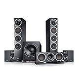 Teufel Theater 500 Surround 5.1 Heimkino-Set - Kinoatmosphäre Surround Sound System, Mächtiger Subwoofer, Allrounder für Musik, Filmton und Games, Dipol-Rear-Lautsprecher, Bassreflex - schwarz