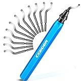 CGBOOM Entgrater Werkzeug Universal, Metallgriff Handentgrater mit 10 Stück Ersatzklingen, 360 ° Rotierender Klinge Schneidwerkzeug für 3D Drucker, Kunststoff, Aluminium und Edelstahl