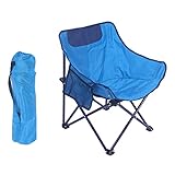 PLHBVDFWE Klappbarer Moon Chair für den Außenbereich, Campingstuhl, tragbare Strandstühle mit Seitentaschen und Aufbewahrungstasche, kompakter Freizeitstuhl für Sport, Wandern, Angeln