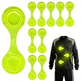 SORAYUXI 10 Stück Magnetische Reflektoren, Reflektor Clips Anhänger Reflektierende Ansteckmagnete, Sicherheits Reflektor Reflektoren Kinder Reflektierende Clips für Rucksack, Schulranzen, Kleidung