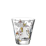 Leonardo Bambini Trink-Glas, Kinder-Becher aus Glas mit Tier-Motiv, spülmaschinengeeignetes Saft-Glas, 1 Stück, 215 ml, 017902