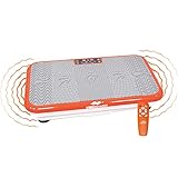 Mediashop Vibro Shaper – Fitness Vibrationsplatte unterstützt bei Muskelaufbau und Fettverbrennung – Vibrationstrainer für alle Muskelgruppen – inkl. Fitnessbänder – orange