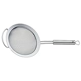 WMF Profi Plus Küchensieb 16 cm, mit Drahtgeflecht, Cromargan Edelstahl teilmattiert, Puderzuckersieb, spülmaschinengeeignet