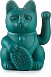 DONKEY Products - Lucky Cat Green - grüne Winkekatze | Japanische Deko-Katze in stylischem matt-Farbton 15cm groÃŸ