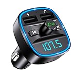 ORIA Bluetooth FM Transmitter Auto, Bluetooth 5.3 Adapter für Auto Radio, Rauschunterdrückung Mikrofon & 2 USB Aufladung, Freisprechen Carkit, unterstützt BT, SD-Karte, USB-Stick