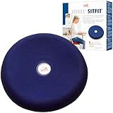 SISSEL Unisex – Erwachsene, blau SITFIT | Luftgefülltes Sitzkissen | Balance und Sitzhaltung, Ø 33 cm, 1 Stück (1er Pack)