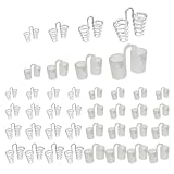 32 Stück Nasendilatator, Silikon-Nasendilatator, Anti-Schnarch-Nasenklammer, Nasenstütze, Nasenatmungshilfe, Anti-Schnarch-Gadget