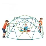 VEVOR Kletterkuppel geometrisches Klettergerüst (305 cm breit) mit Tellerschaukel, 453 kg belastbares Klettergerüst, Klettergerät für Kinder von 3 bis 10 Jahren Gartenspielzeug Spielplatz