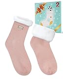 SukModen Kuschelsocken Damen Warme Thermosocken, Flauschige Wollsocken Dicke Wintersocken Atmungsaktiv Haussocken, Geschenke für Frauen Weihnachtssocken 2 Paar Größe 36-42 mit Geschenkbox