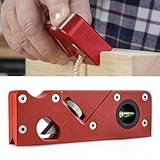 Boaby Industrieller Multifunktionshobel Holzbearbeitungshobel, 45-Grad Fasenhobel 1/8' 3/16' 1/4' Radius Konturen Kantenhobel Manuelle Fasenhobelmaschine Mit 2 Wasserwaagen, Für Holzarbeiter (Rot)