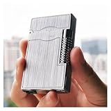 IHGVVING Original gasgefülltes, knackig gebürstetes Feuerzeug mit klarem Klang und weicher und Einstellbarer Flamme, geeignet als Geschenk for Männer, Väter, Ehemänner, Freunde