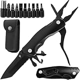 Dominator Urban Combat Klappmesser Multitool Taschenmesser 22,3cm aus rostfreiem Stahl, EDC Scharfer Einhandmesser mit Scheide, Outdoor & Survival Messer für Camping, Angeln