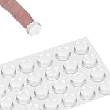 24 Stück Antirutsch Pads Glasplatte Schutzpuffer Abstandshalter Transparente 20mm x 5mm Gummi Glas Tischpltte Greifer Silikon Punkte, Gummipads zur Kontrolle der Bewegung der Glas-Tischplatte