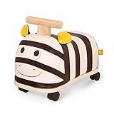 B. toys Rutschauto aus Holz – Rutscher Zebra auf Rollen für Kinder und Babys, Kinderfahrzeug, Rutschfahrzeug, Babyrutscher, Spielzeug ab 18 Monaten, Schwarz