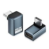 Sooiiyu 90 Grad Winkel USB C Adapter, USB Typ C Stecker auf Buchse Adapter, Unterstützt PD240W/80Gbps/8K@60Hz, kompatibel mit iPhone 16/15, Thunderbolt 4/3, MacBook, Tablet, 2 Stück