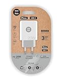 PD Ladegerät, 20 W, Schnellladung, weiß, leicht und tragbar, ideal zum schnellen Aufladen mobiler Geräte.