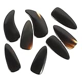 minkissy 8 Stück Teiliges Guzheng Fingernagel aus Natürlichem Horn Professionelle Zither Daumenplektren Ergonomisch Geformt Angenehm zu Tragen Schmerzfrei für Anfänger und Fortgeschrittene