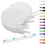 Shecret 2 Paar Elastische Schnürsenkel, Flach - Elastische Schuhbänder Ohne Binden für Kinder und Erwachsene, 7 mm Breite, GummiSchürsenkel